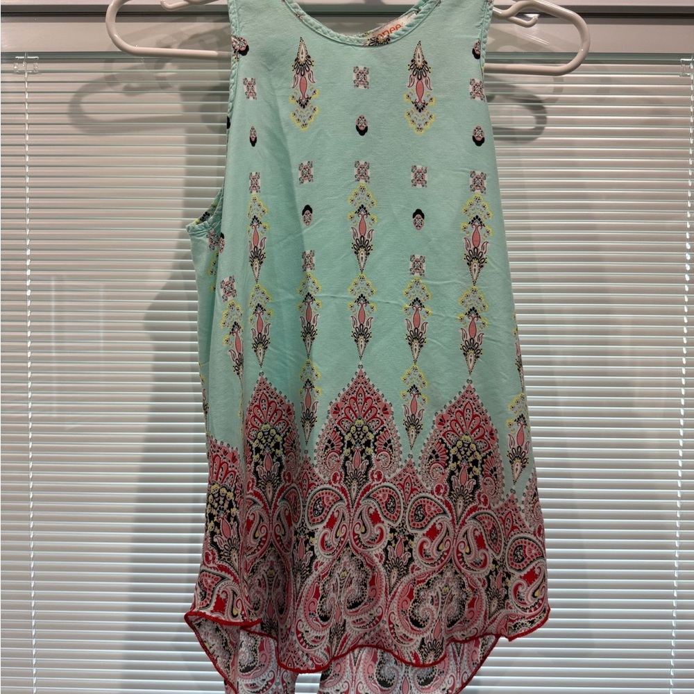 Renee C. Mint Green Paisley Sleeveless Top - Small
